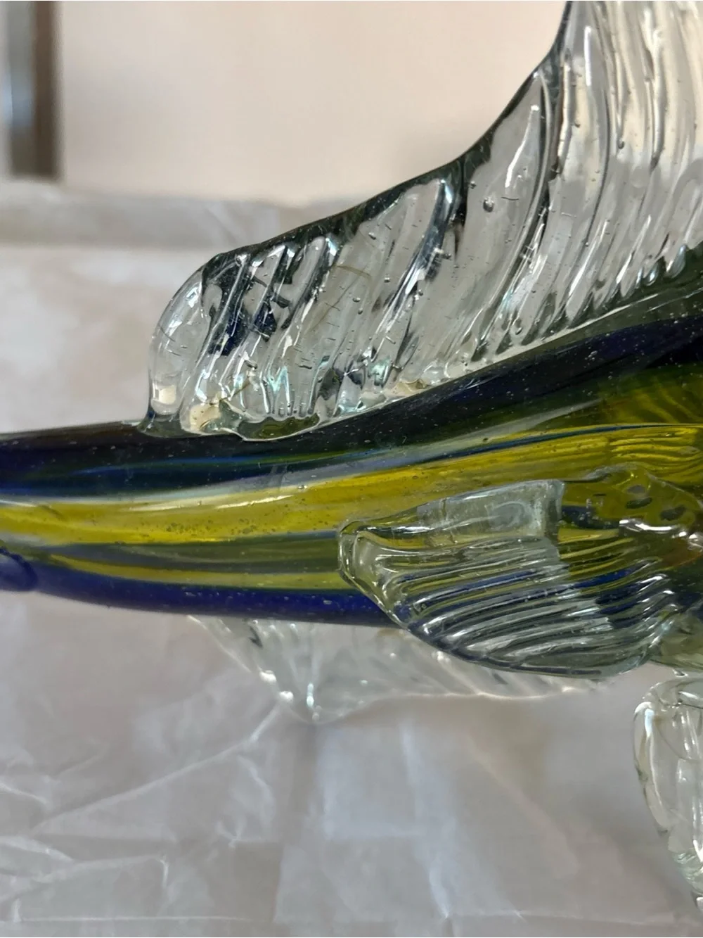 Hand Blown Glass Marlin ? Fish. EUC